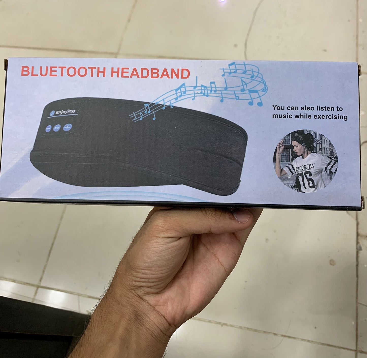 Wireless Bluetooth Music Headband With Built-In Headphones For Sports, Running, Gym, And Sleep – Comfortable Fabric Design With Hands-Free Calling