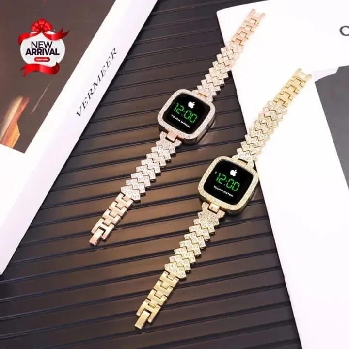 Chic Women’s Digital Display Watch with Elegant Bracelet Strap | Stylish Fashion Wristwatch for Daily Wear, Parties & Casual Outfits – 1 Pc black colour