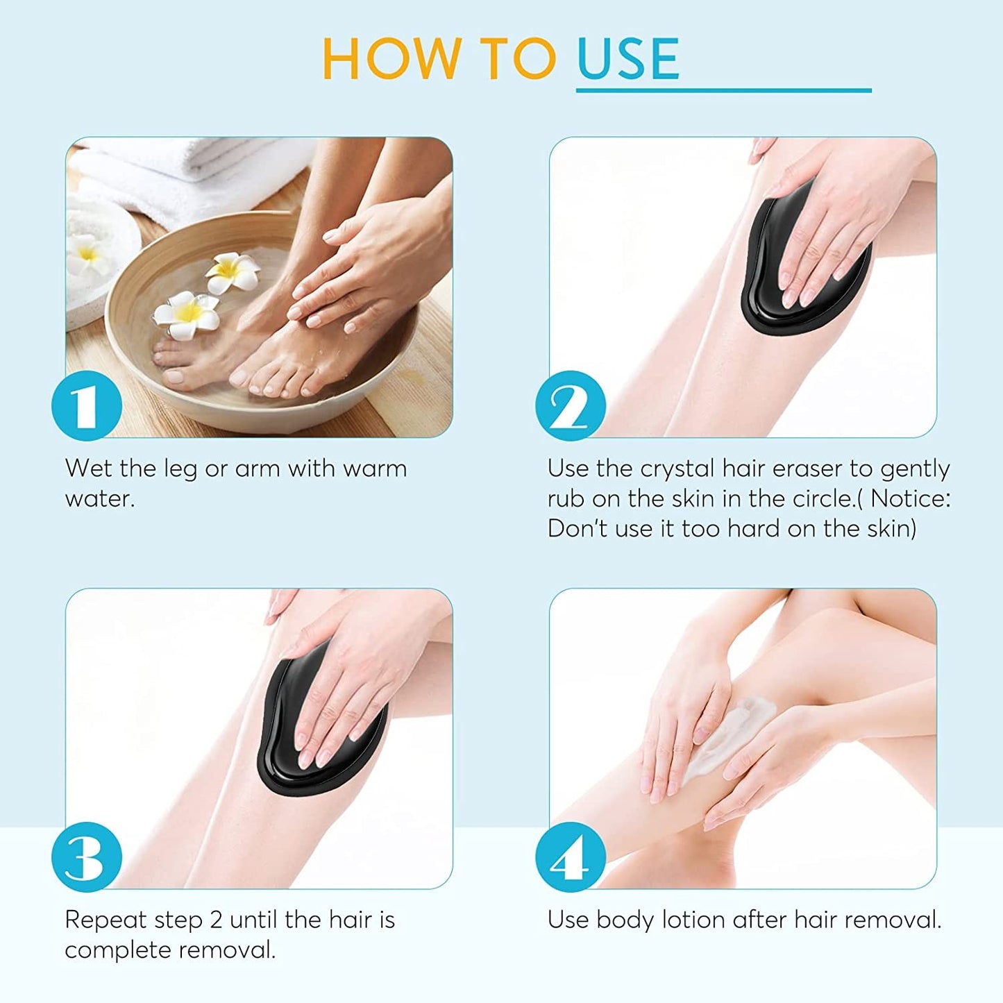 Crystal Hair Remover Easy Smooth Skin Solution For Effortless Hair Removal And Gentle Exfoliation (Random Colors)