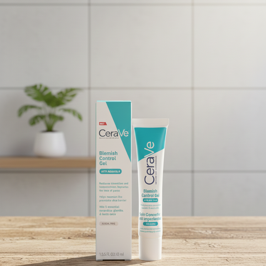 CeraVe Blemish Control Gel (40ml) with AHA & BHA - Salicylic Acid Acne Treatment to Clear Breakouts, Minimize Pores & Restore Skin Barrier