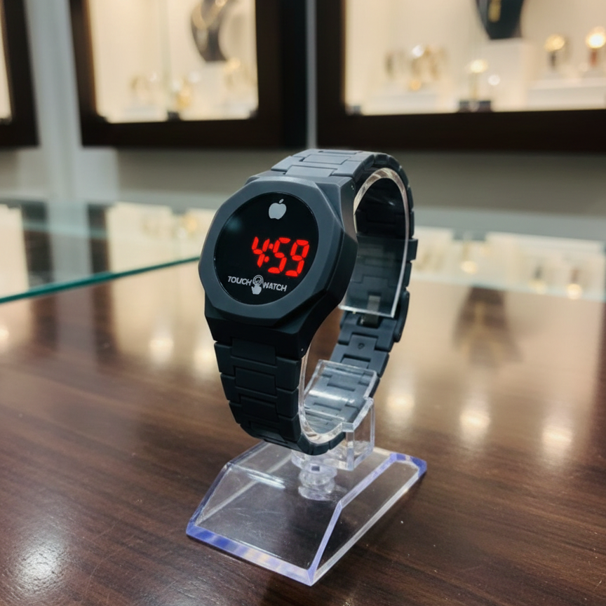 Touch Watch | LED Digital Wrist Watch | Stylish Time Display | Unisex Fashion Accessory