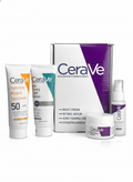 CeraVe Complete Skincare Combo Kit – Sunscreen SPF 50, Acne Cleanser, Retinol Serum & Night Cream