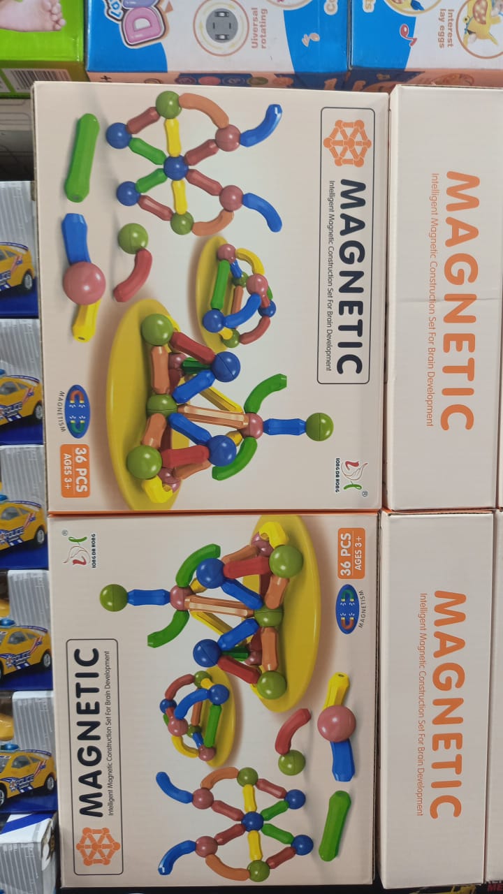 Magnetic Toys Building Blocks - 36 PCS Kids Magnet Balls and Rods Set Toddler STEM Sticks Toy Learning Educational Block Games Stacking Toys for Boy Girl Age 3+ Years Old Preschoo