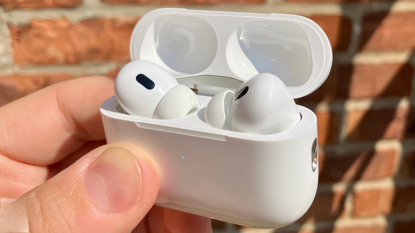 Professional AirPods Pro 2 Wireless Earbuds, Up to 2X More Active Noise Cancelling, Adaptive Transparency, Personalized Spatial Audio MagSafe Charging Case (Lightning) Bluetooth Headphones for iPhone