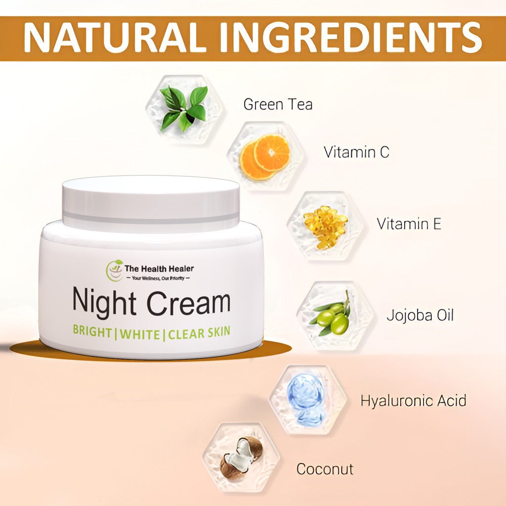 Nocturne Radiance Night Cream – Overnight Skin Restoration & Advanced Healing Glow Therapy for Smooth, Healthy Skin – 150g