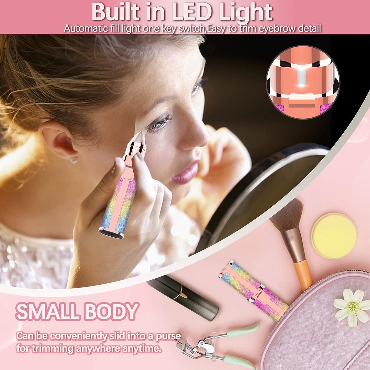 Portable Crystal Shine Electric Hair Remover for Women USB Rechargeable Beautiful Packaging