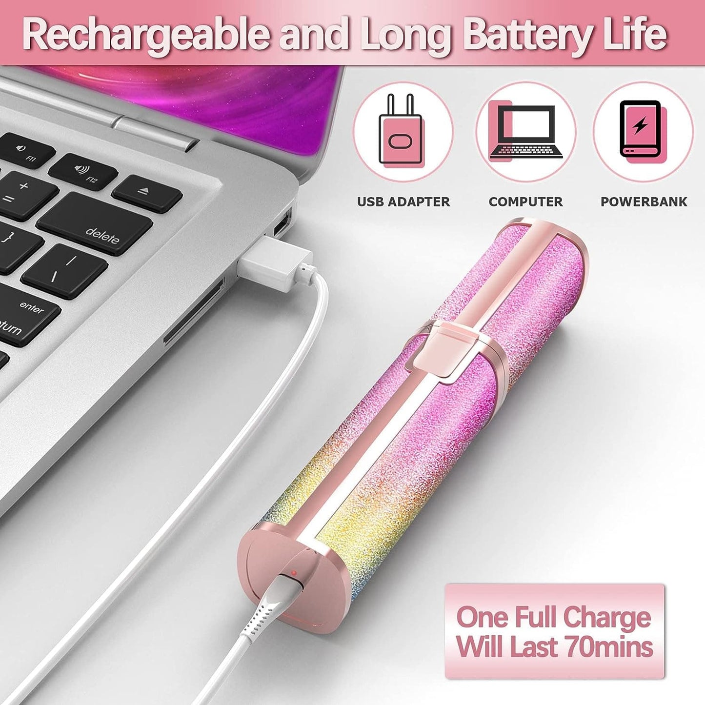 Portable Crystal Shine Electric Hair Remover for Women USB Rechargeable Beautiful Packaging