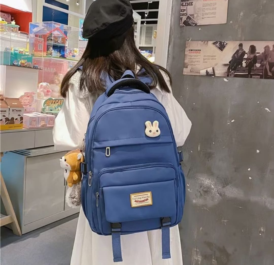 Korean Style School & College Backpack | 48cm x 28cm | Trendy & Spacious | Durable Daypack for Students |