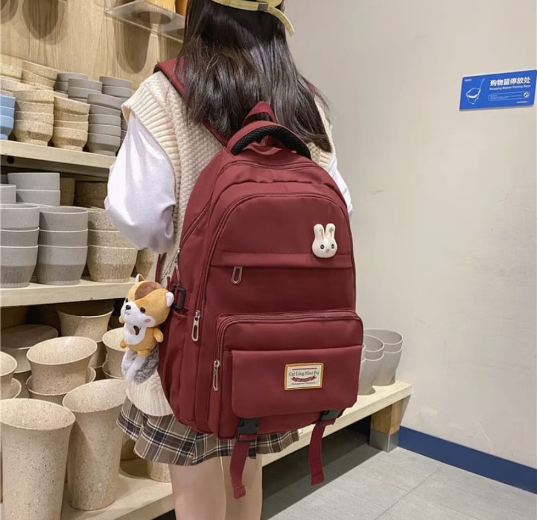 Korean Style School & College Backpack | 48cm x 28cm | Trendy & Spacious | Durable Daypack for Students |